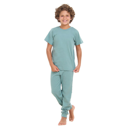 Boys summer pajama set Stone Blue t-shirt + Pants